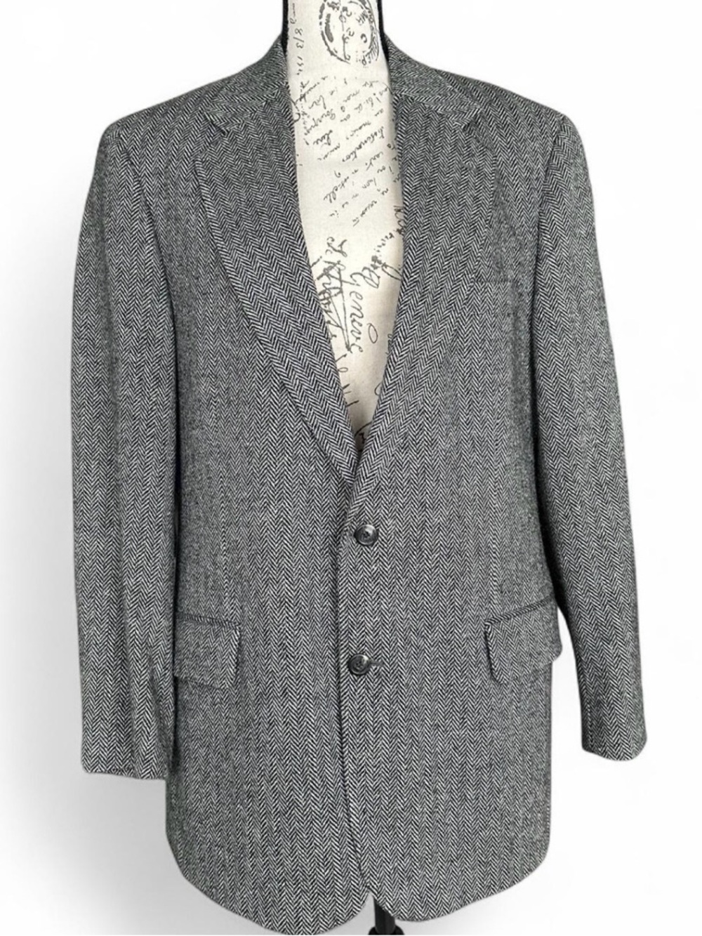 Brooks Brothers Classic Gray Herringbone Men's Blazer